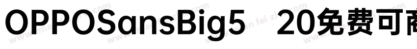 OPPOSansBig5 20免费可商字体转换